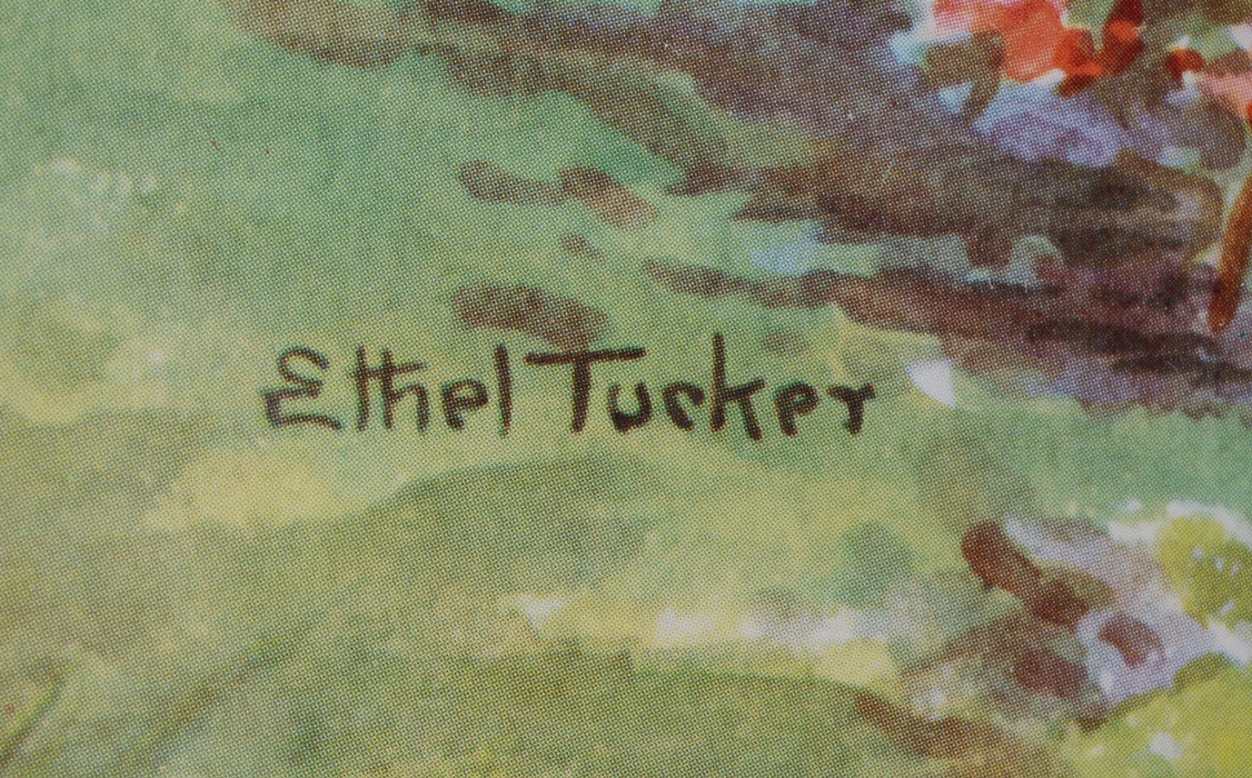 Framed Ethel Tucker Offset Lithograph Print