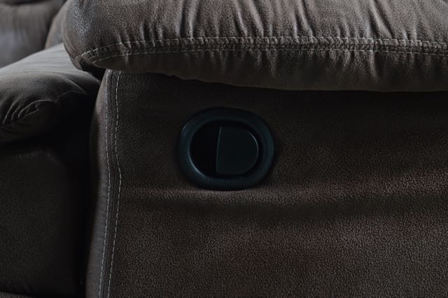 Brown Microsuede Sectional Sofa