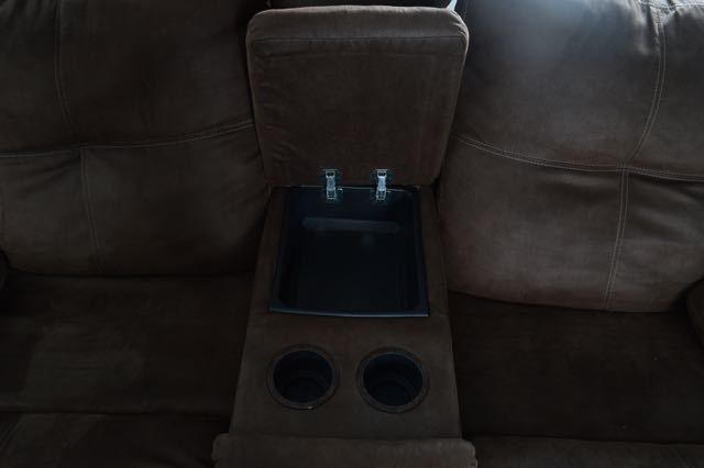 Brown Microsuede Sectional Sofa