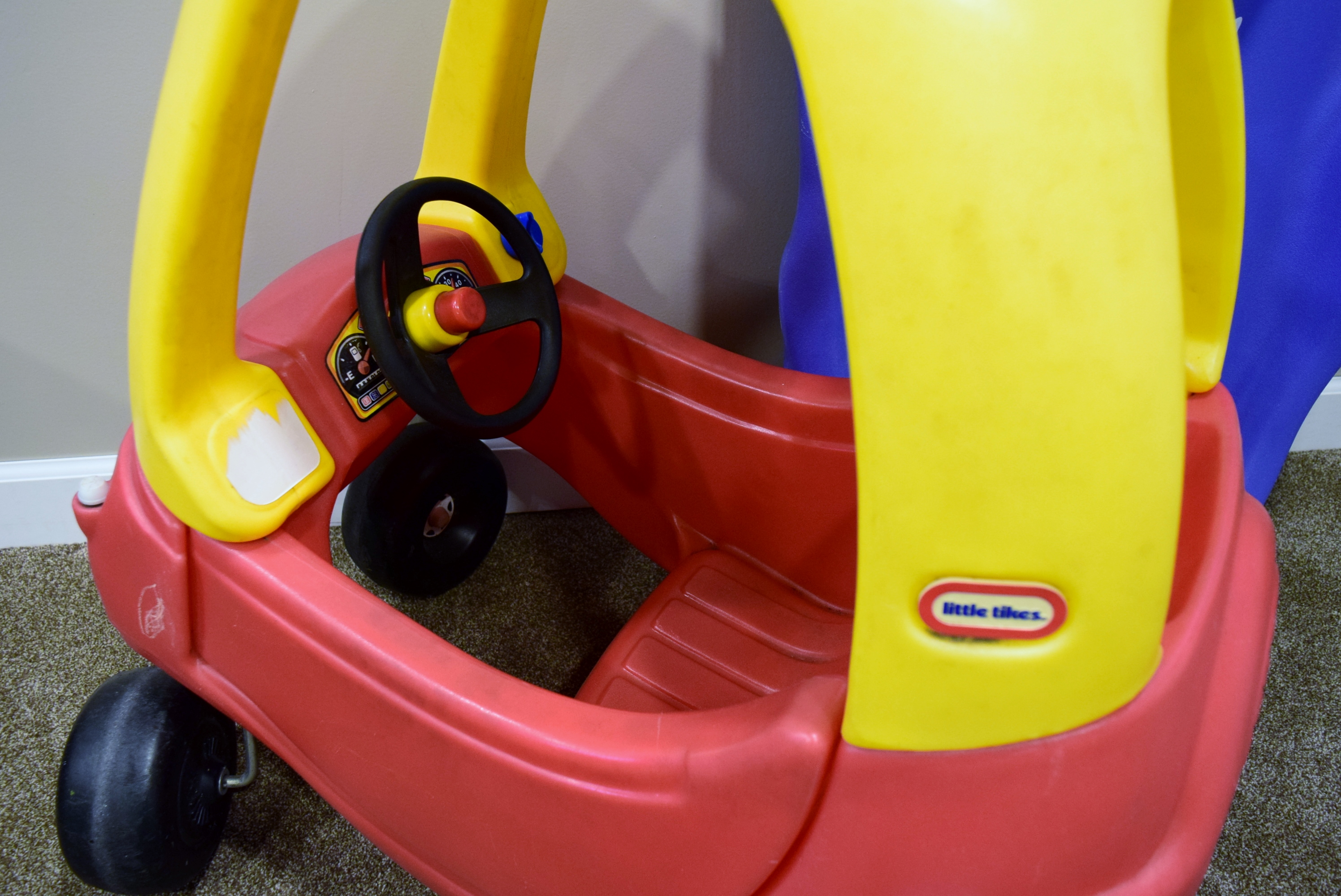 LittleTikes Cozy Coupe and Rubbermaid Sled
