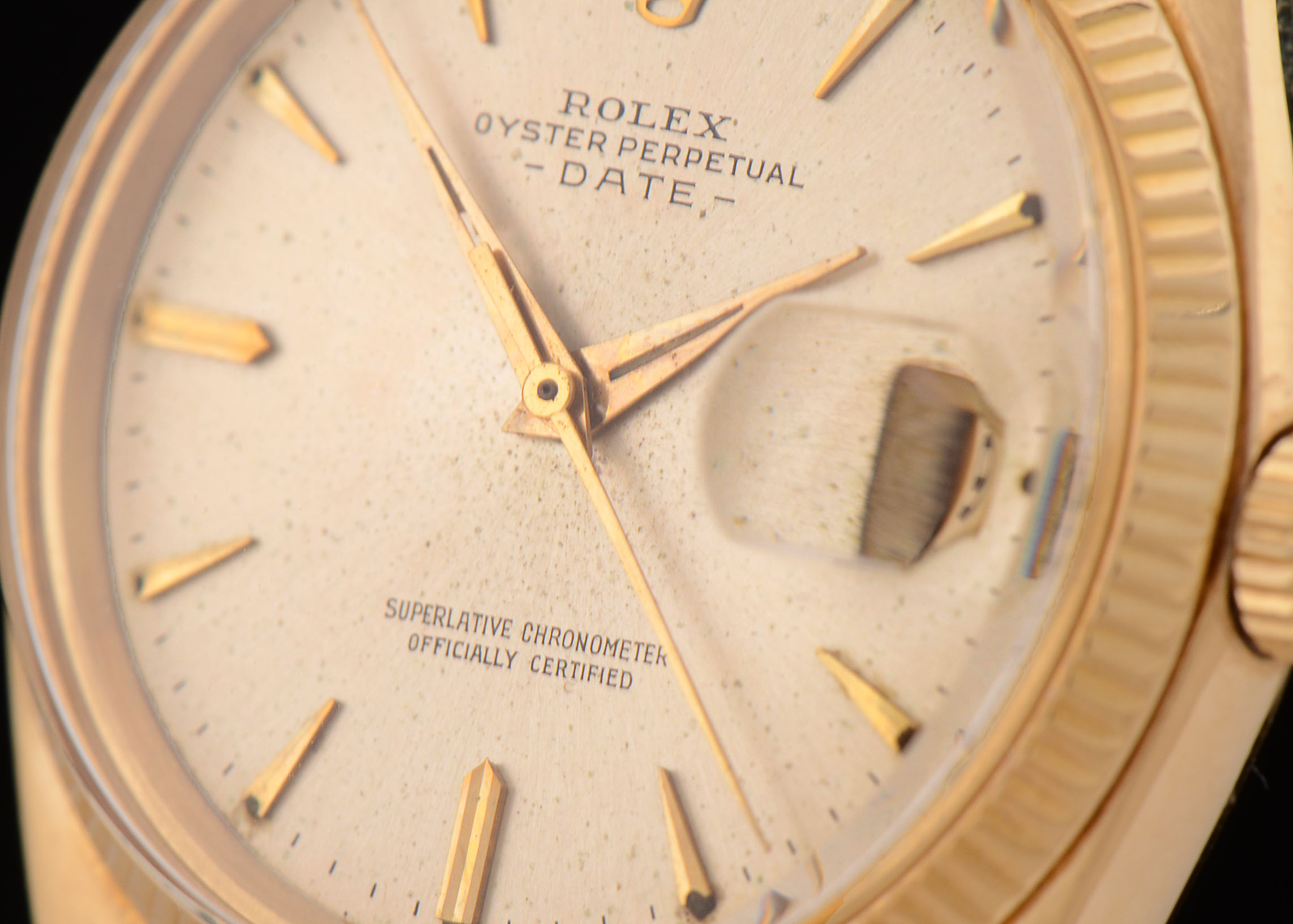 Rolex Perpetual Date 18K Solid Gold 34mm Silver Index Automatic