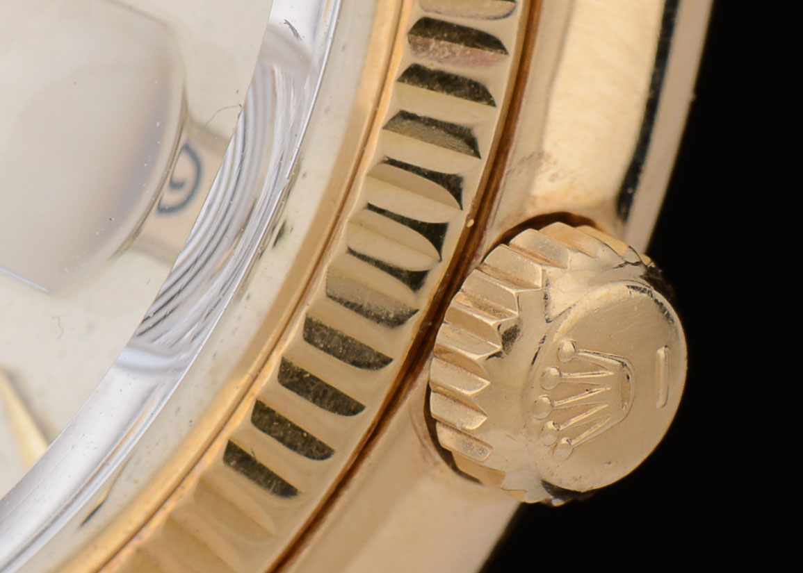 Rolex Perpetual Date 18K Solid Gold 34mm Silver Index Automatic