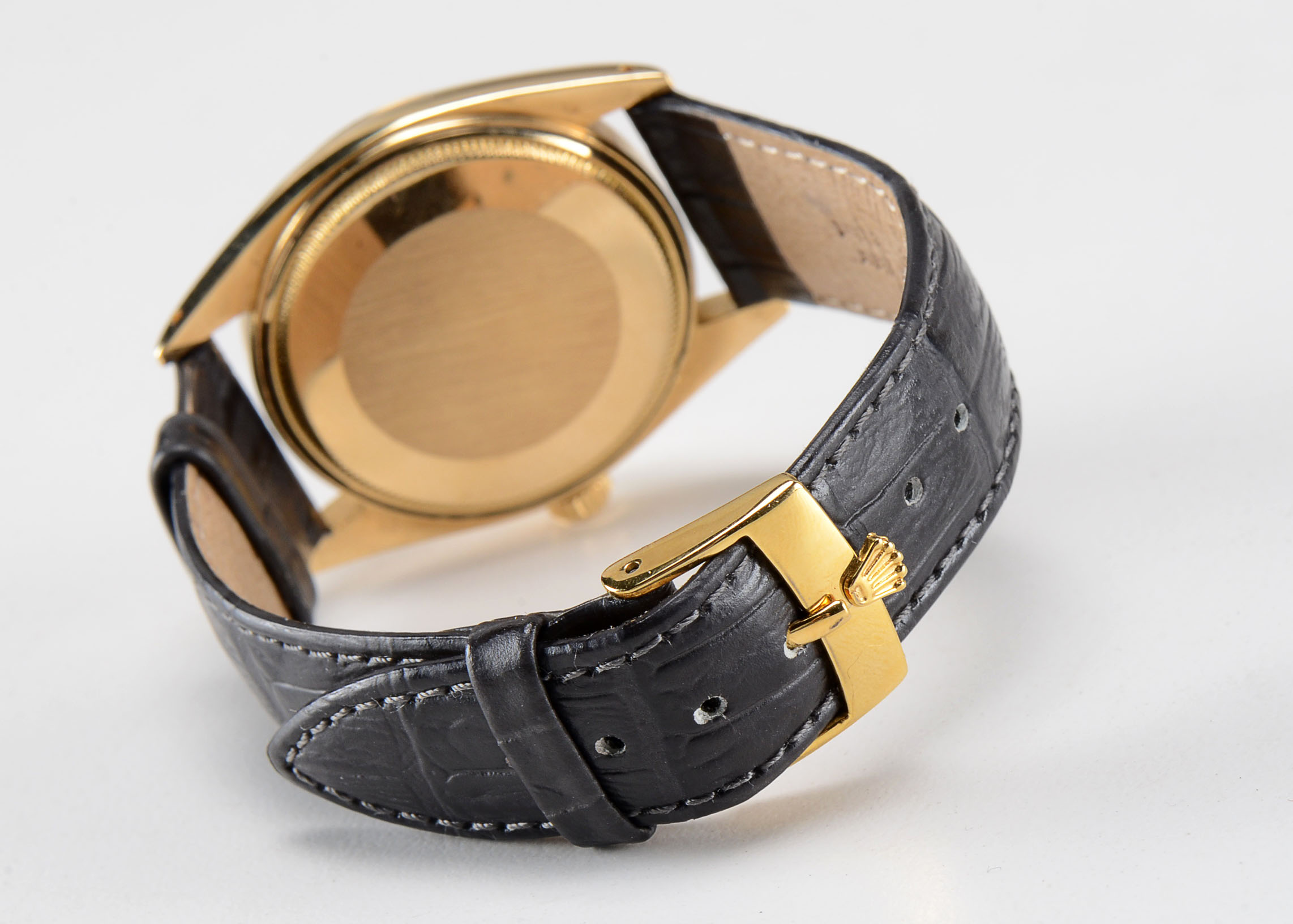 Rolex Perpetual Date 18K Solid Gold 34mm Silver Index Automatic