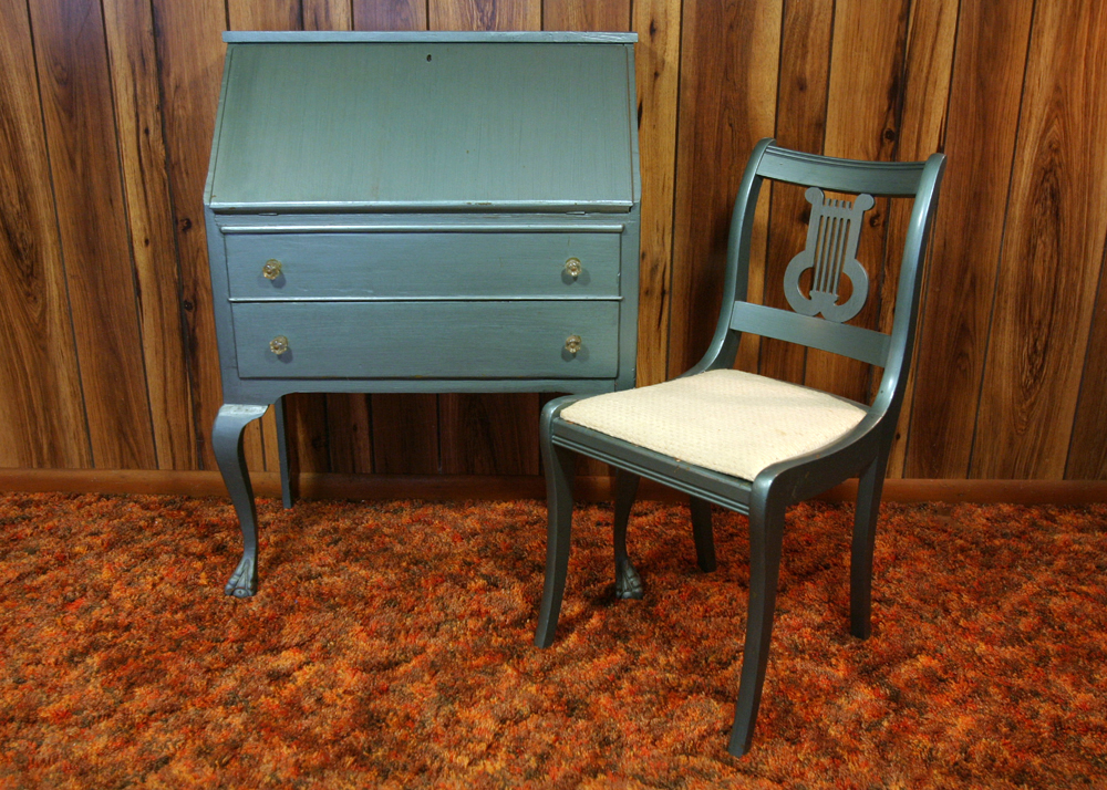 Refurbished Secretary Desk and Chair