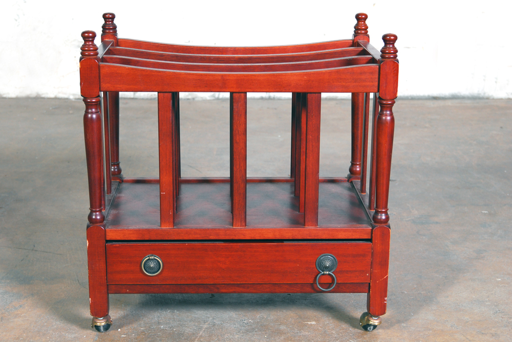 Bombay Company "Canterbury" Three Slot Wooden Magazine Rack