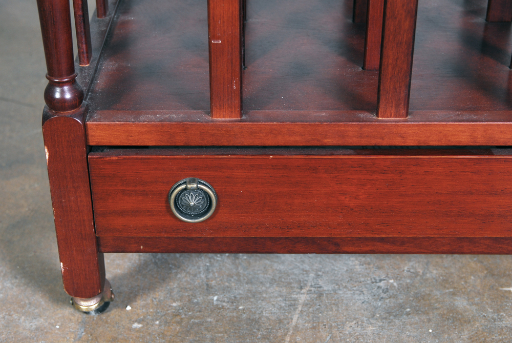 Bombay Company "Canterbury" Three Slot Wooden Magazine Rack