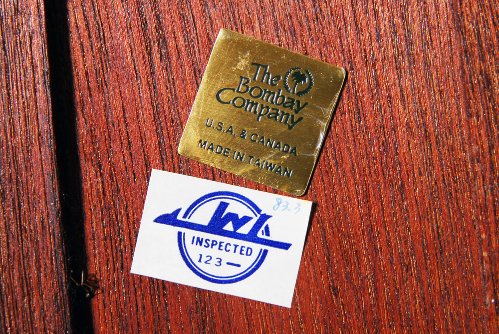 Bombay Company "Canterbury" Three Slot Wooden Magazine Rack