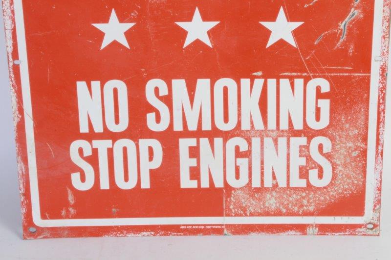 Vintage Metal Gas Station Sign