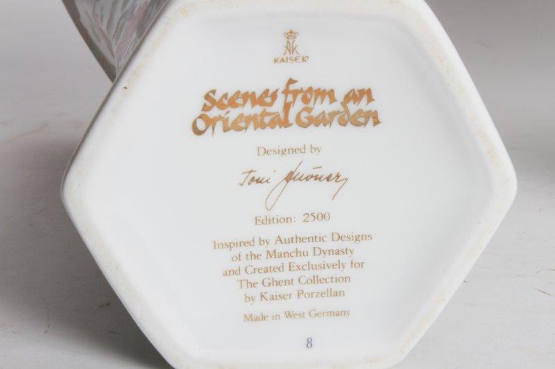 Trio of Limited Edition Kaiser Porzellan "Scenes from and Oriental Garden"