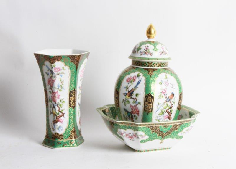 Trio of Limited Edition Kaiser Porzellan "Scenes from and Oriental Garden"