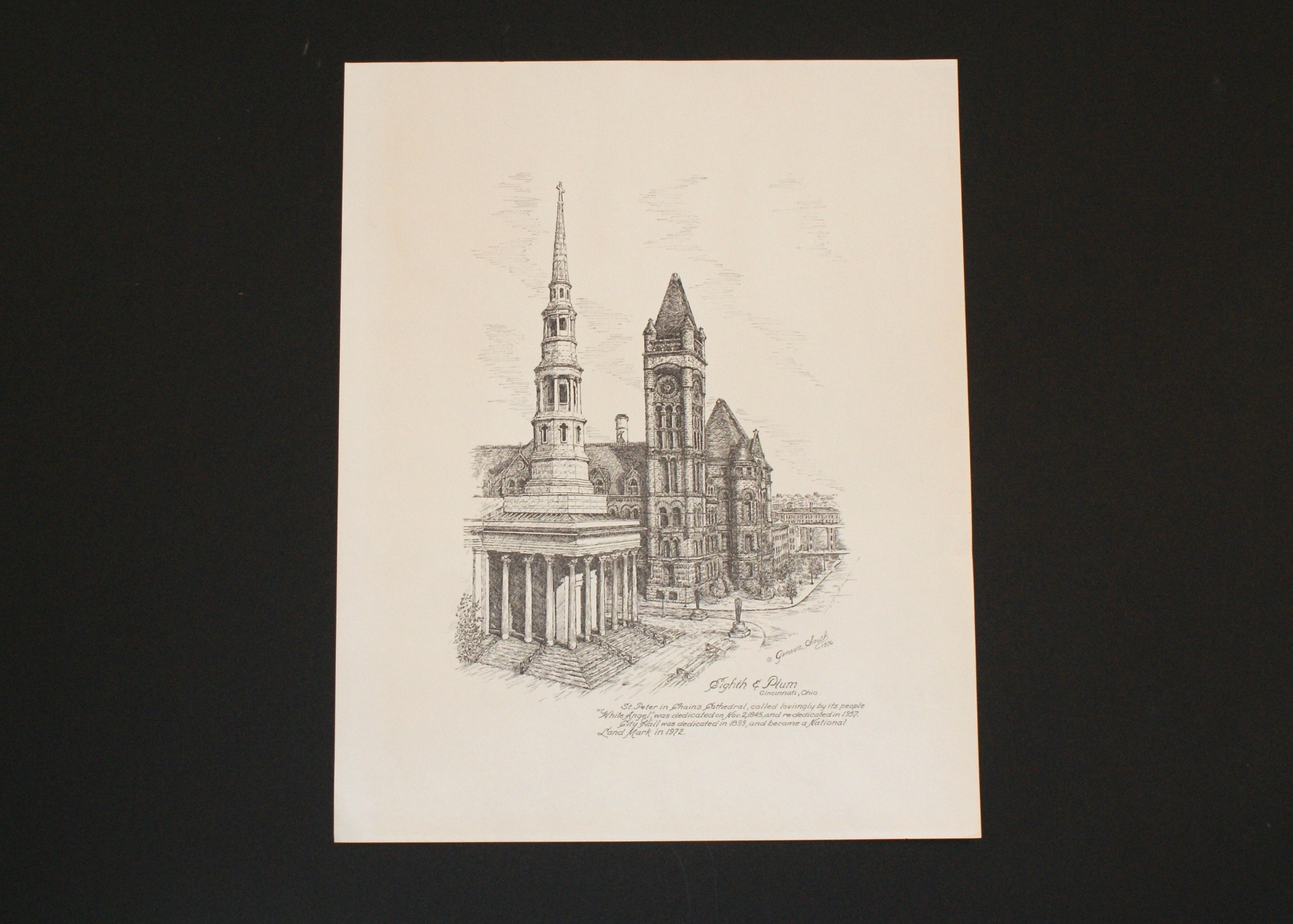 Geneva South 1976 Lithograph