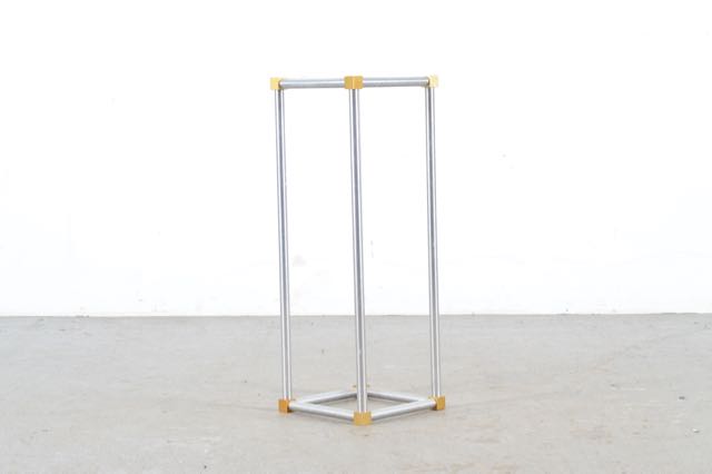 Trio of Modern Tubular Steel and Glass Accent Tables