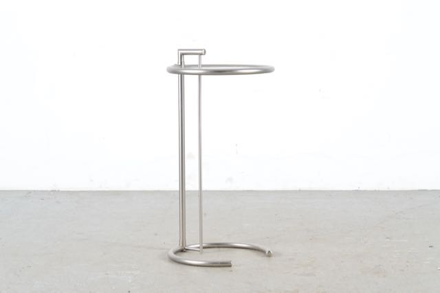 Trio of Modern Tubular Steel and Glass Accent Tables