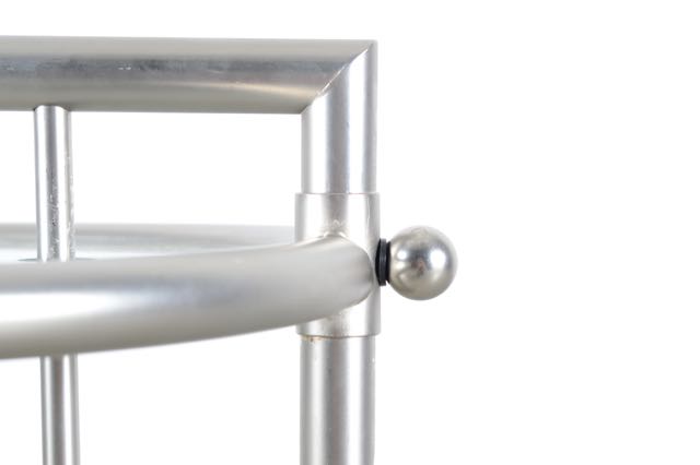 Trio of Modern Tubular Steel and Glass Accent Tables