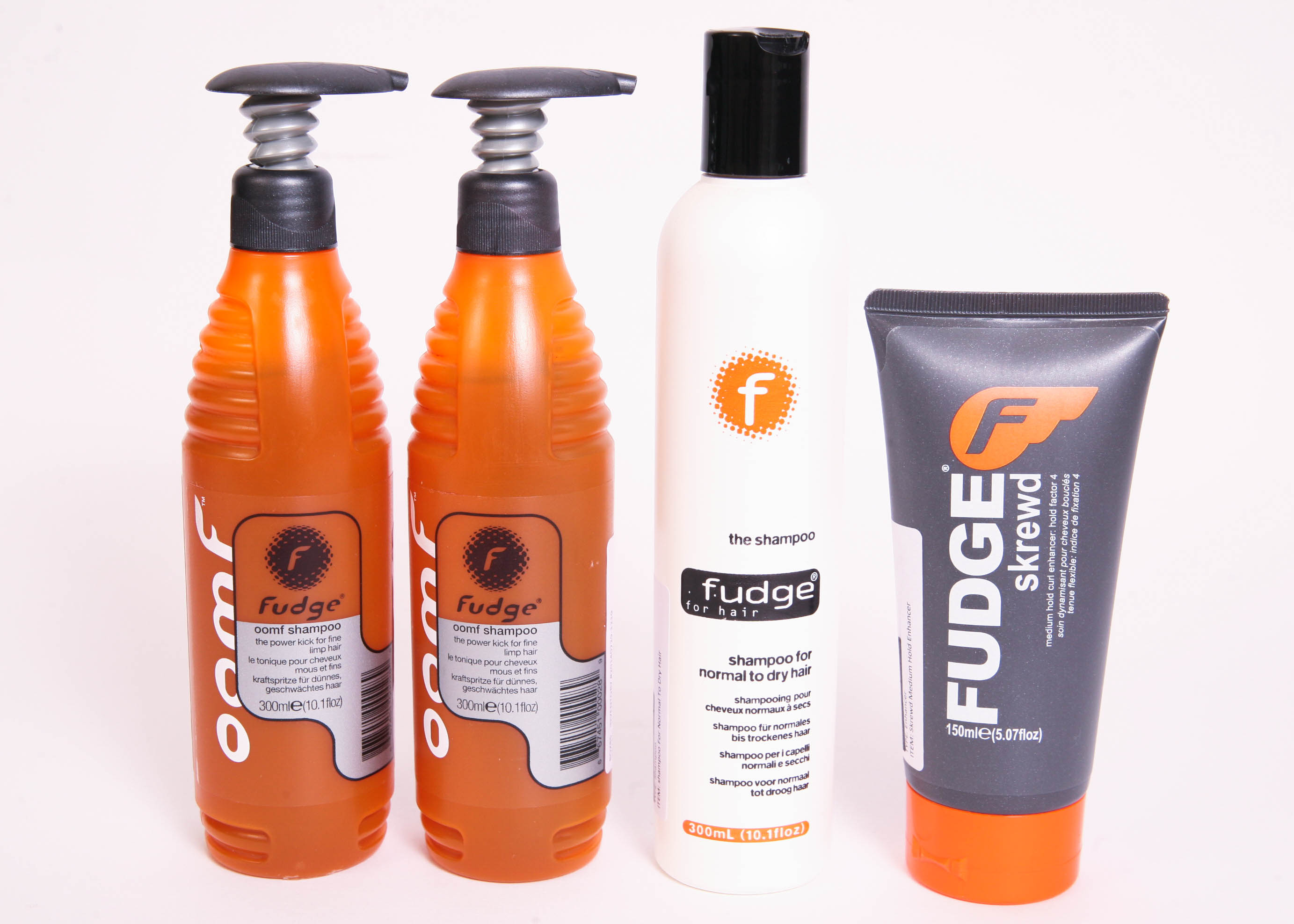 Quartet of New Fudge Hair Products