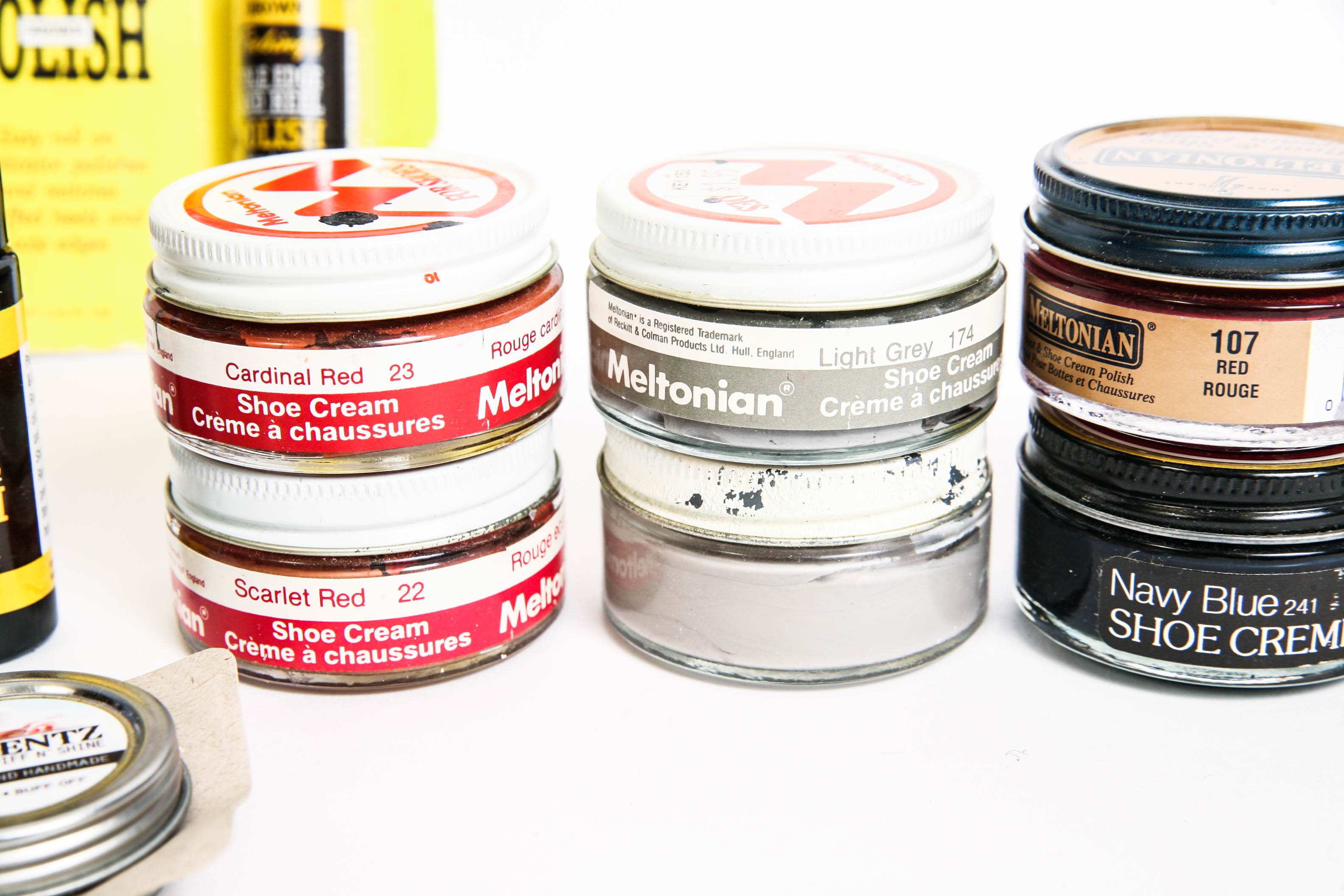 Large Group of Shoe Polishing and Cleaning Supplies