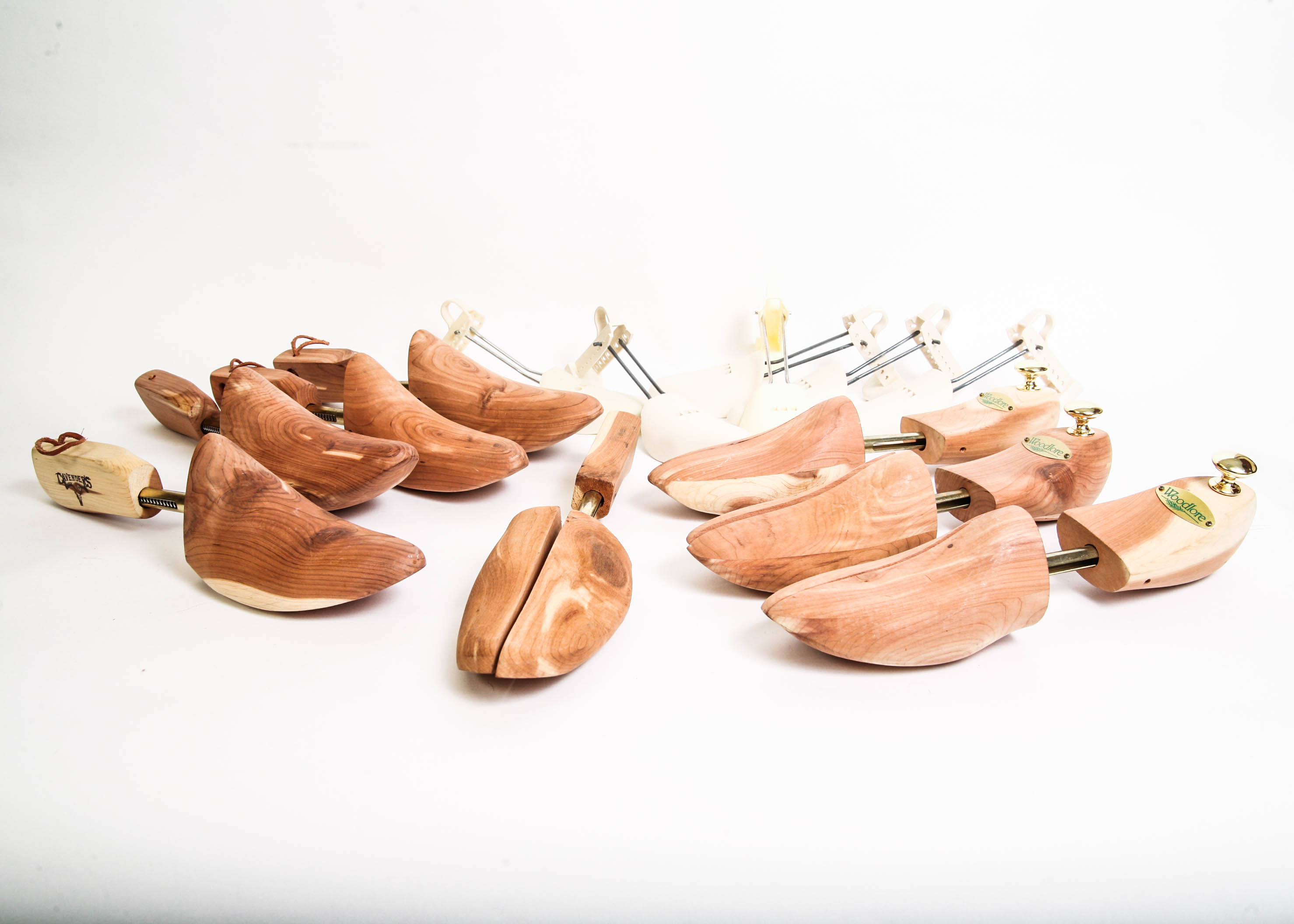 Grouping of Wooden and Plastic Shoe Inserts