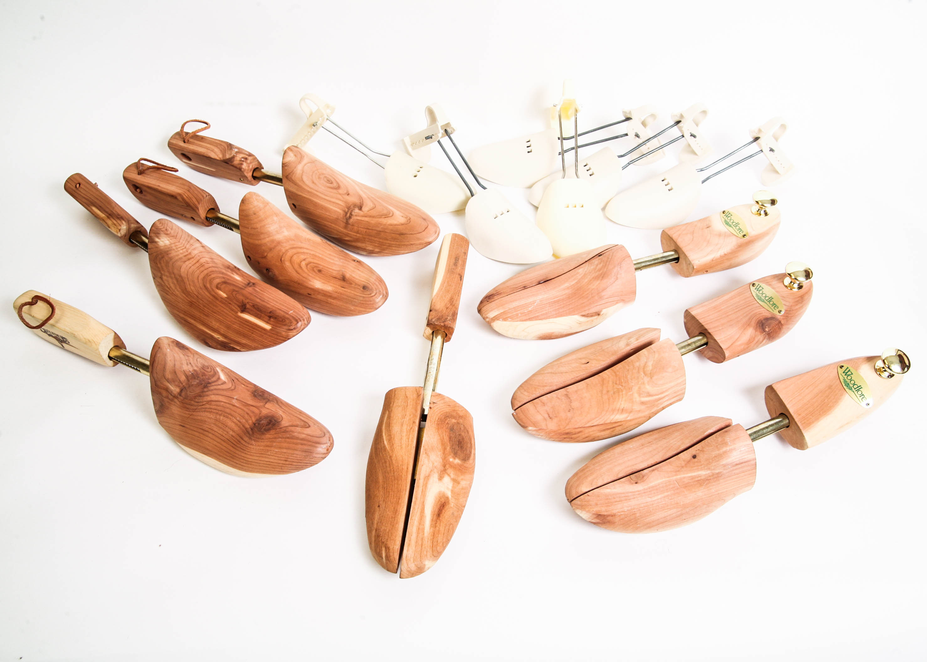 Grouping of Wooden and Plastic Shoe Inserts