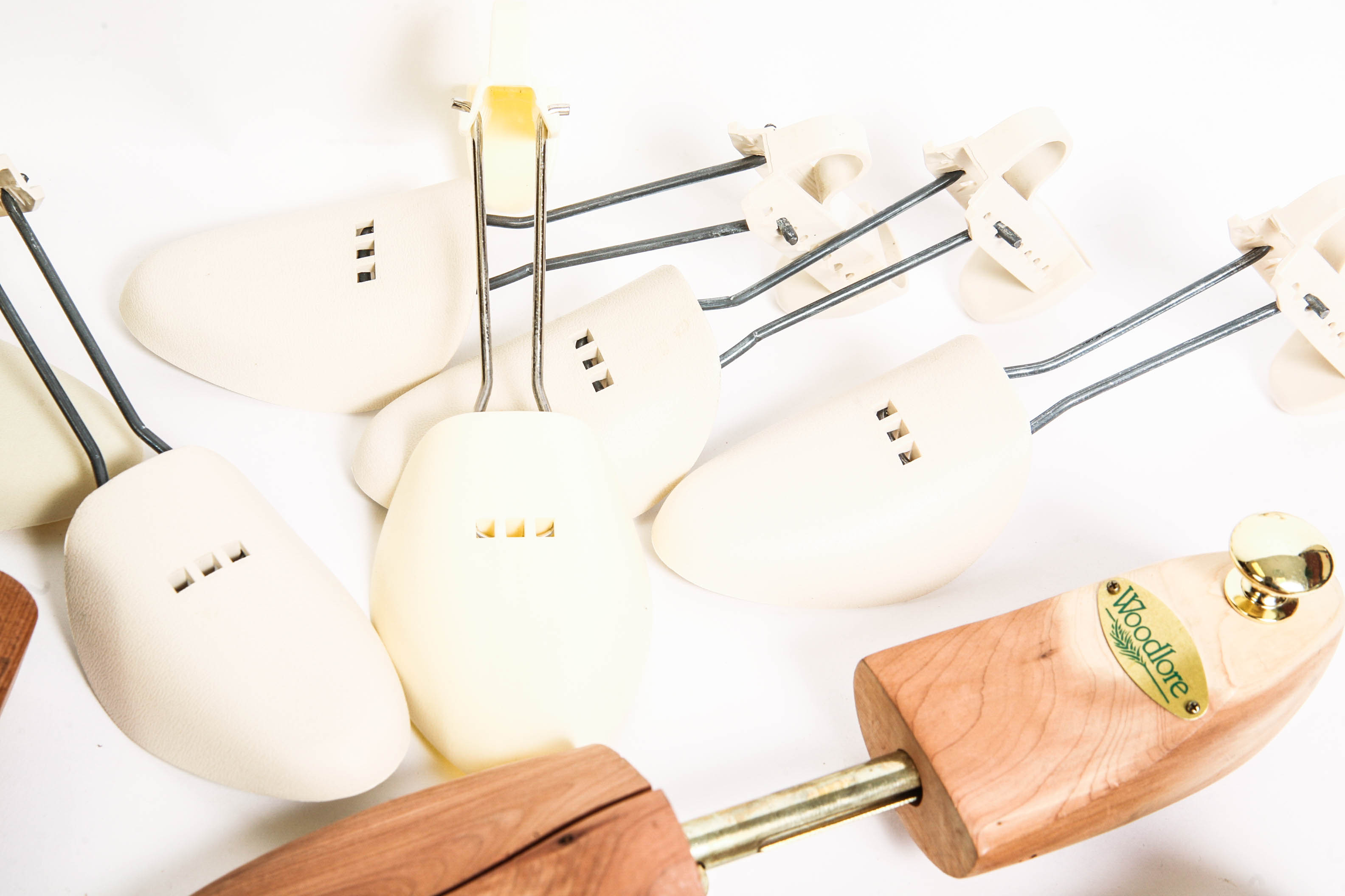 Grouping of Wooden and Plastic Shoe Inserts