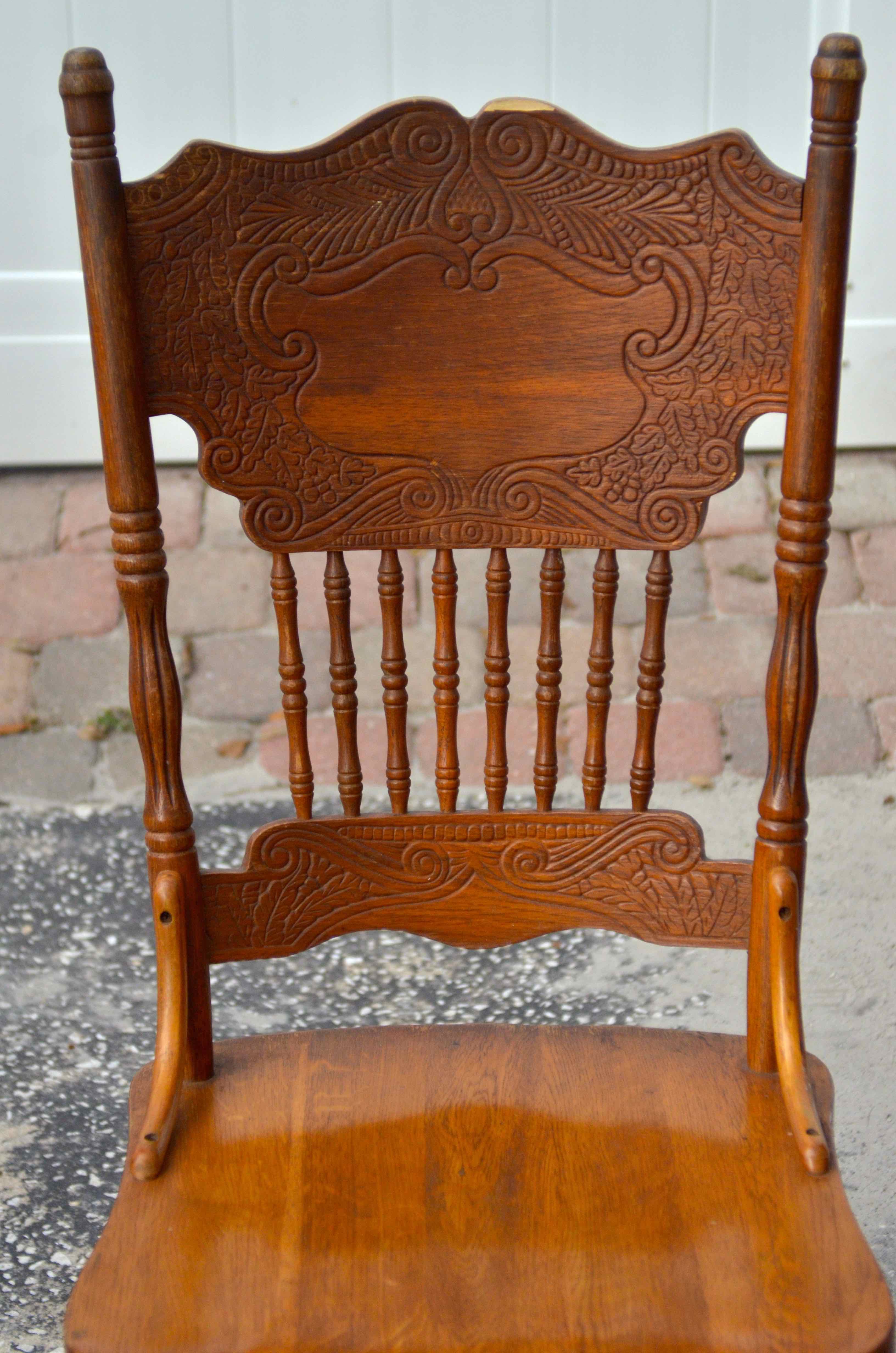 Country Style Oak Press Back Dining Chairs
