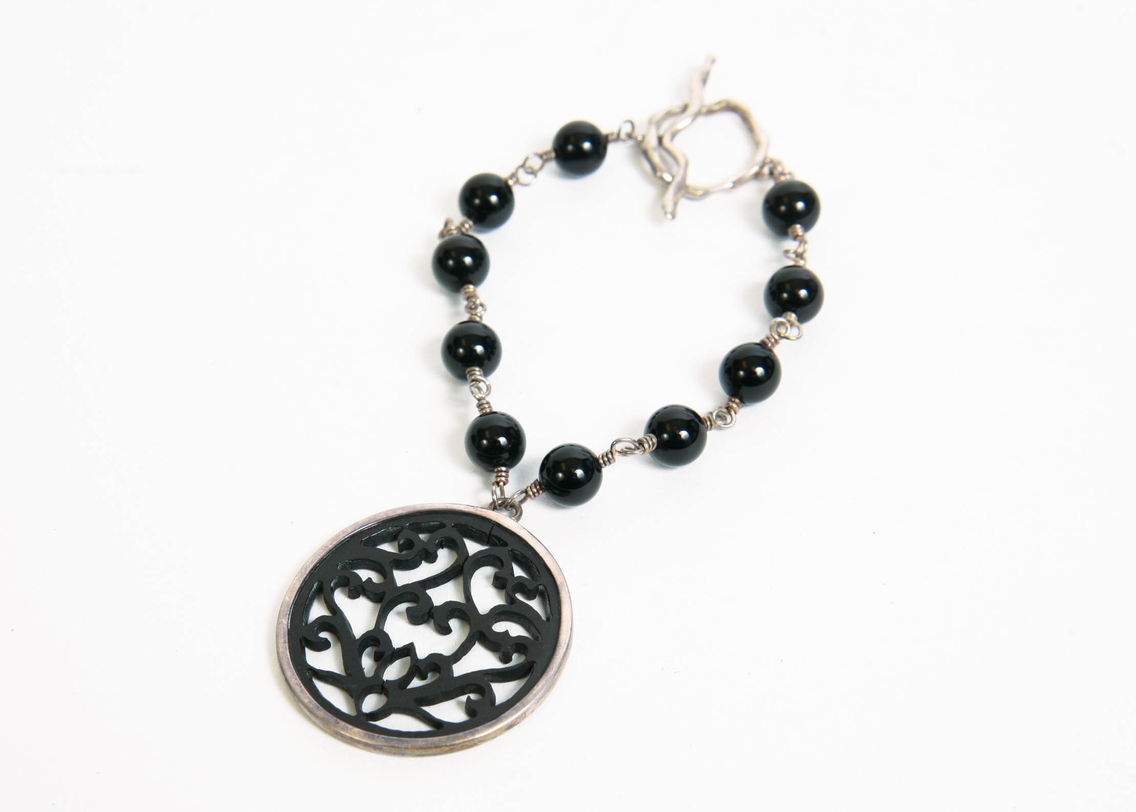 Black and Silver Toggle Bracelet