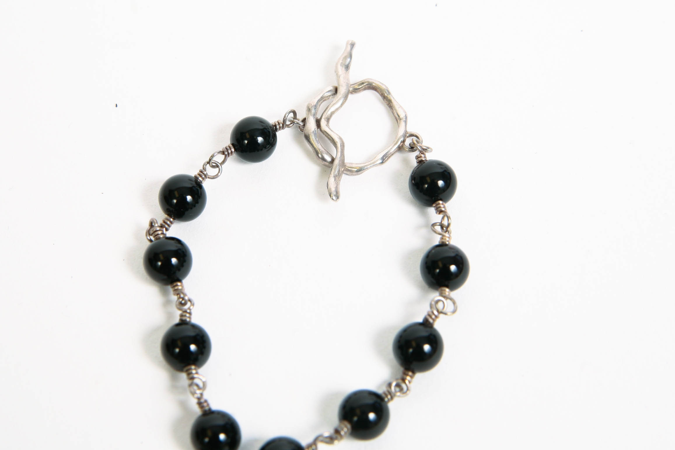 Black and Silver Toggle Bracelet