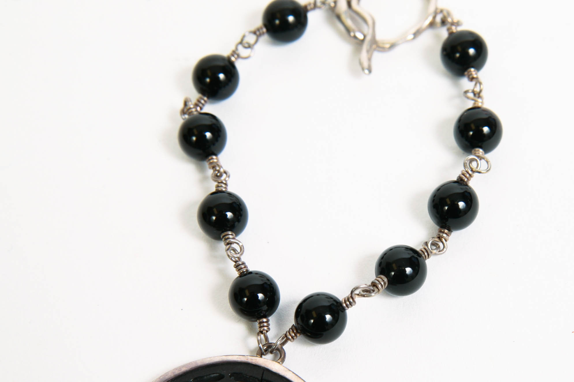 Black and Silver Toggle Bracelet