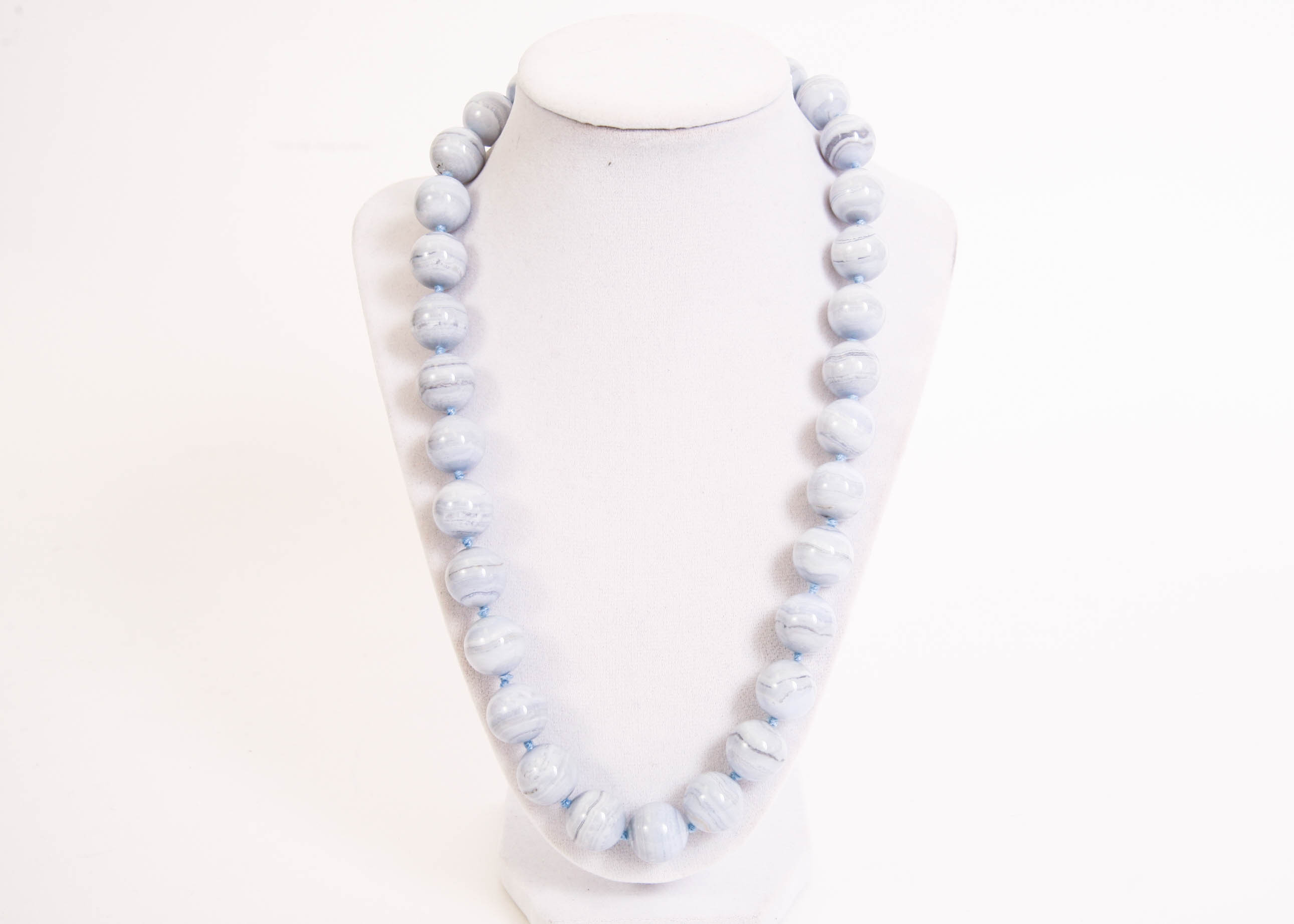 Pale Blue Beaded Necklace
