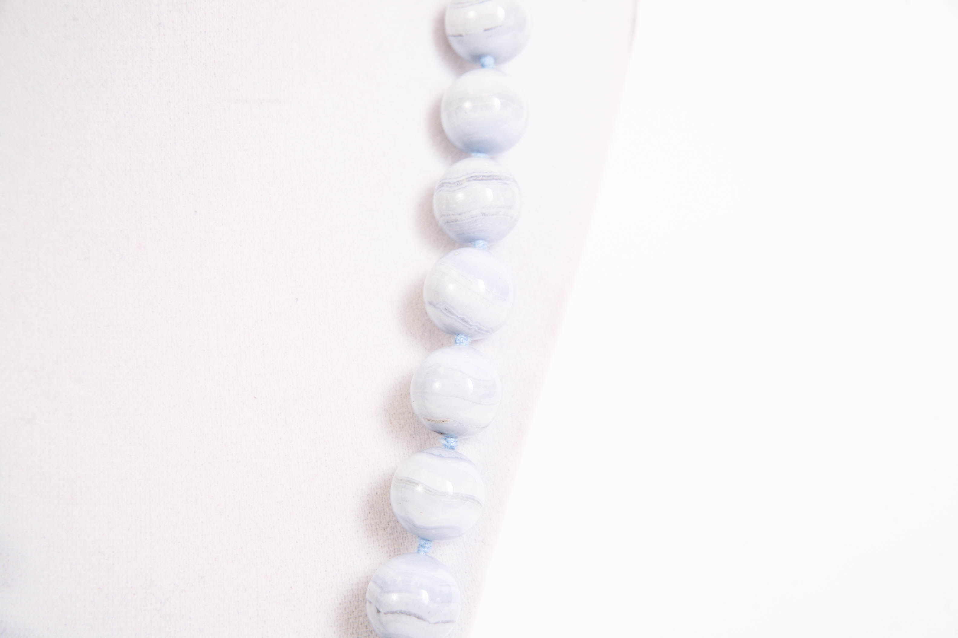 Pale Blue Beaded Necklace