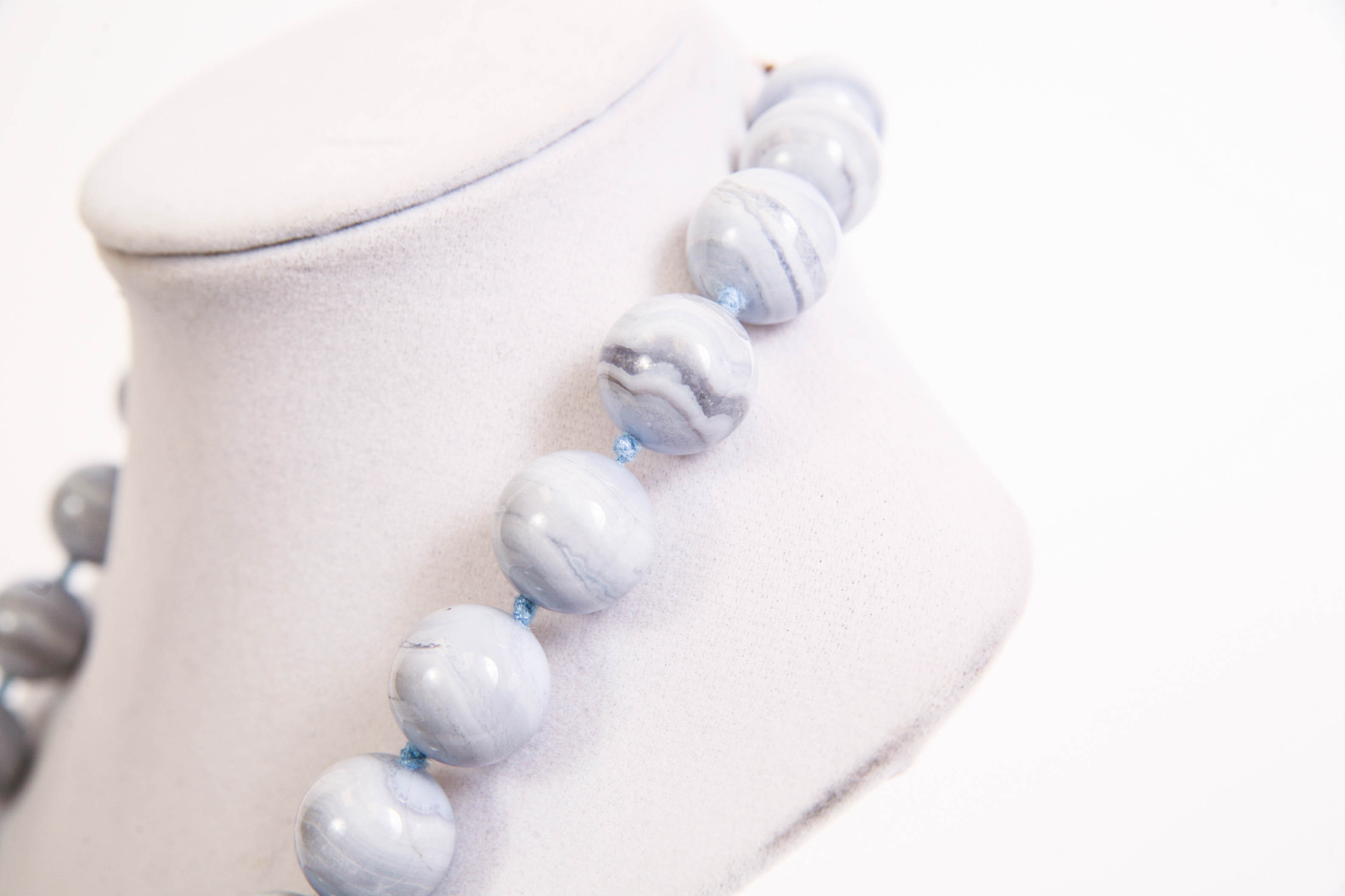 Pale Blue Beaded Necklace