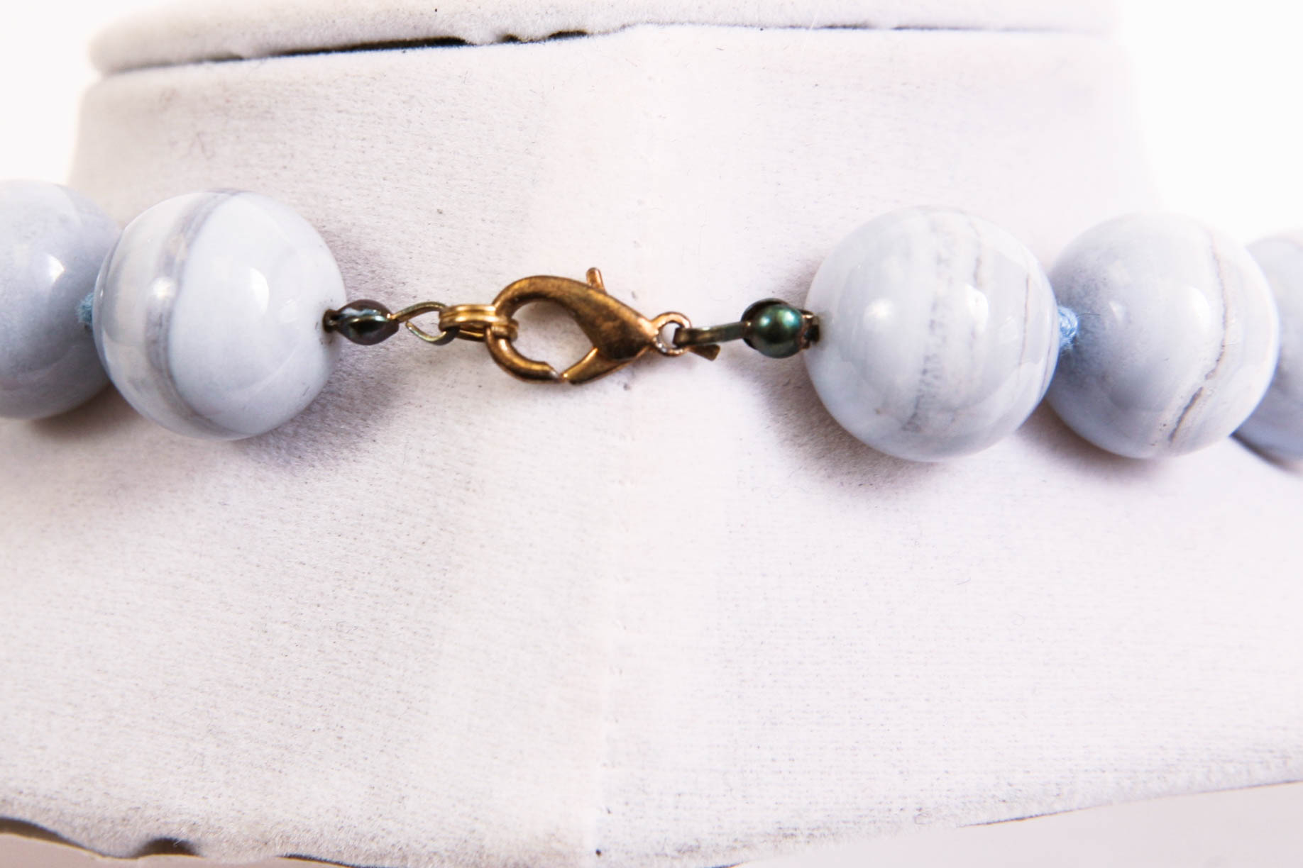 Pale Blue Beaded Necklace