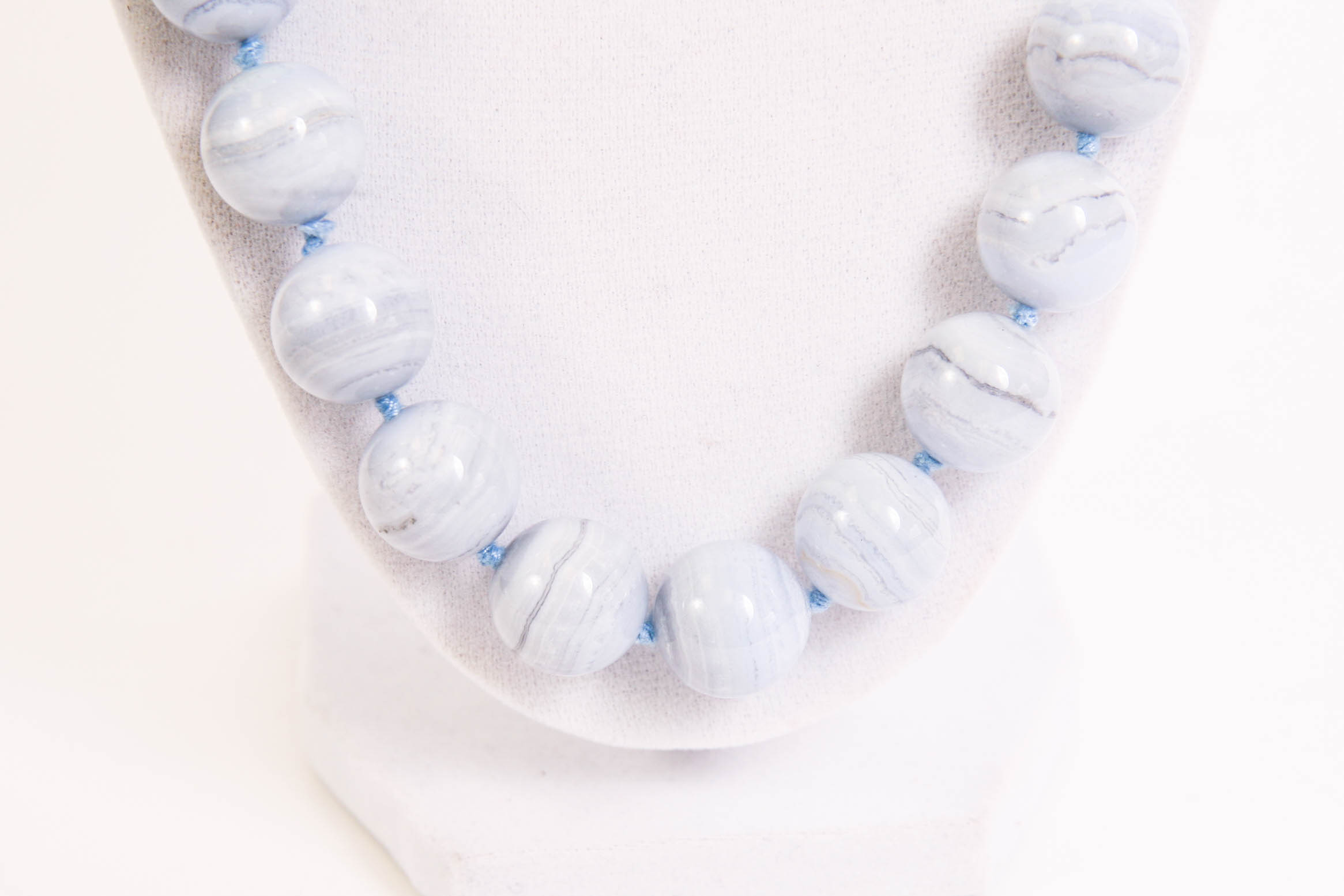Pale Blue Beaded Necklace