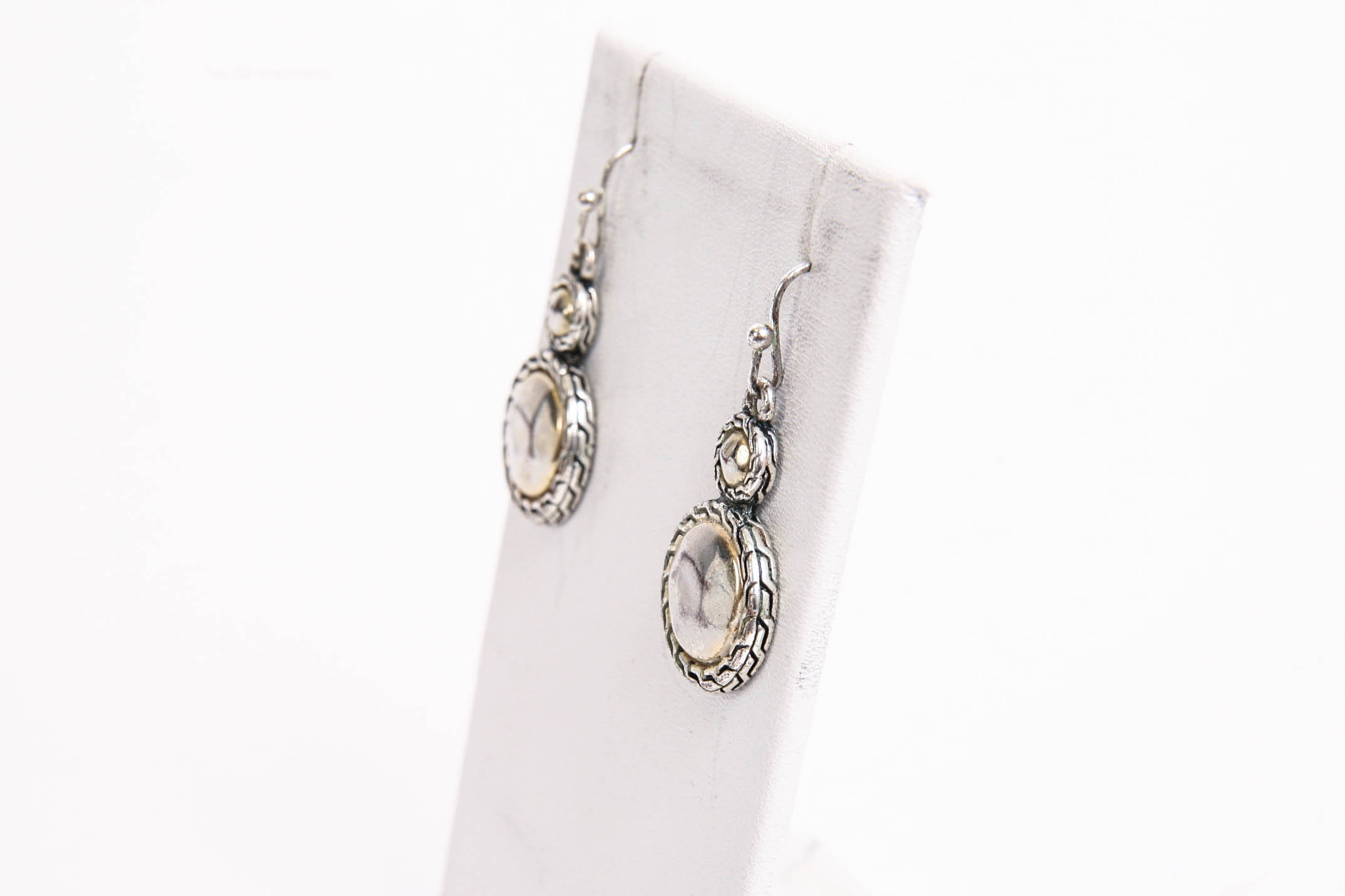 Pair of Classic Silver Hook Drop Earrings