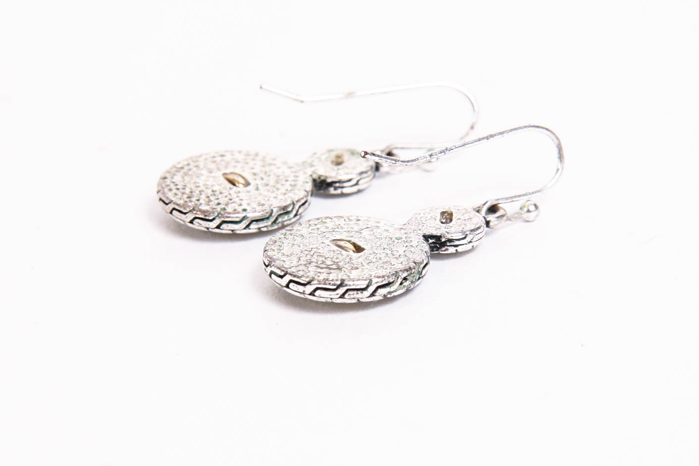 Pair of Classic Silver Hook Drop Earrings