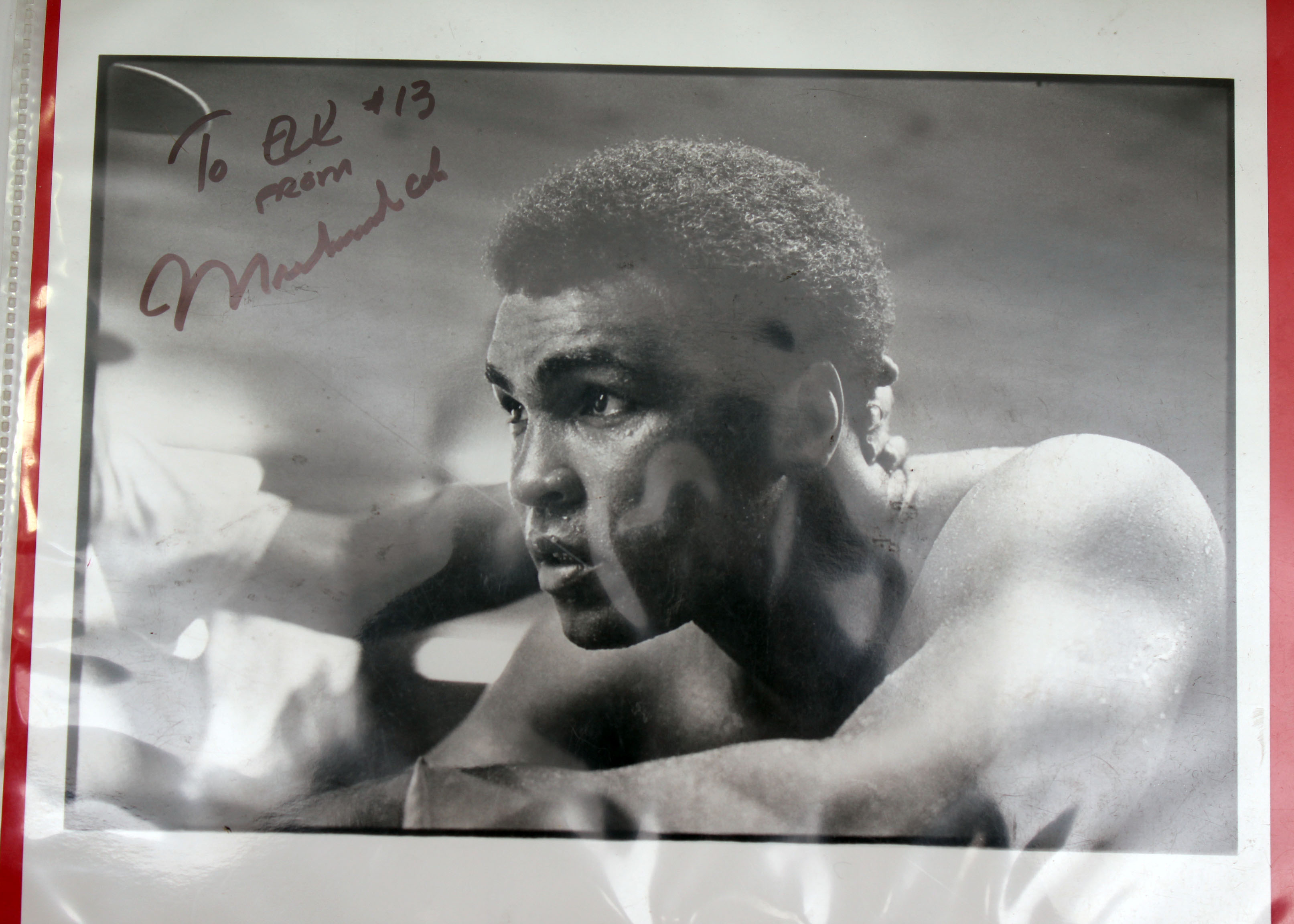 Muhammad Ali Signed Photograph and Boxing Gloves