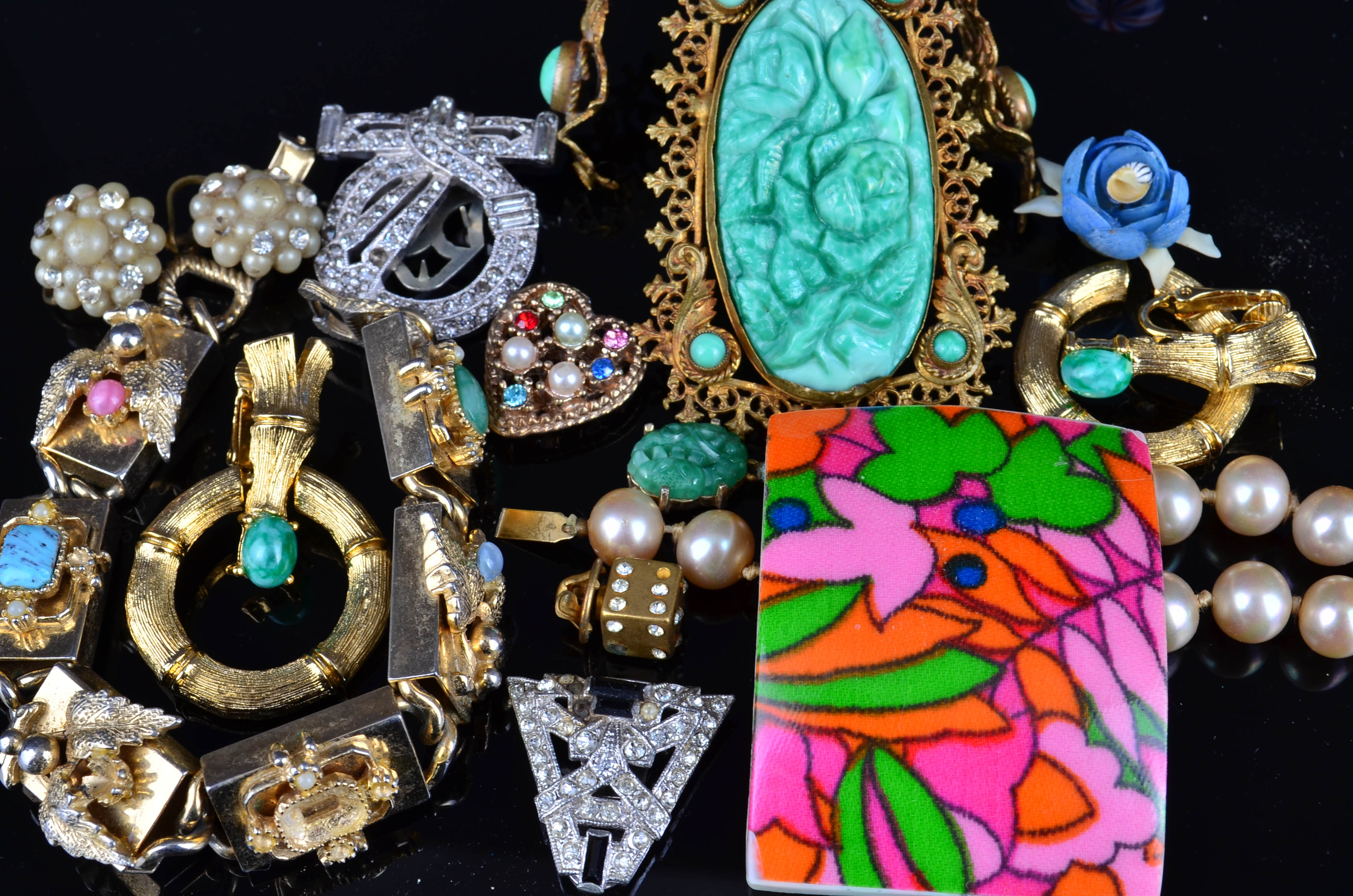 Collection of Vintage Jewelry Bits and Pieces