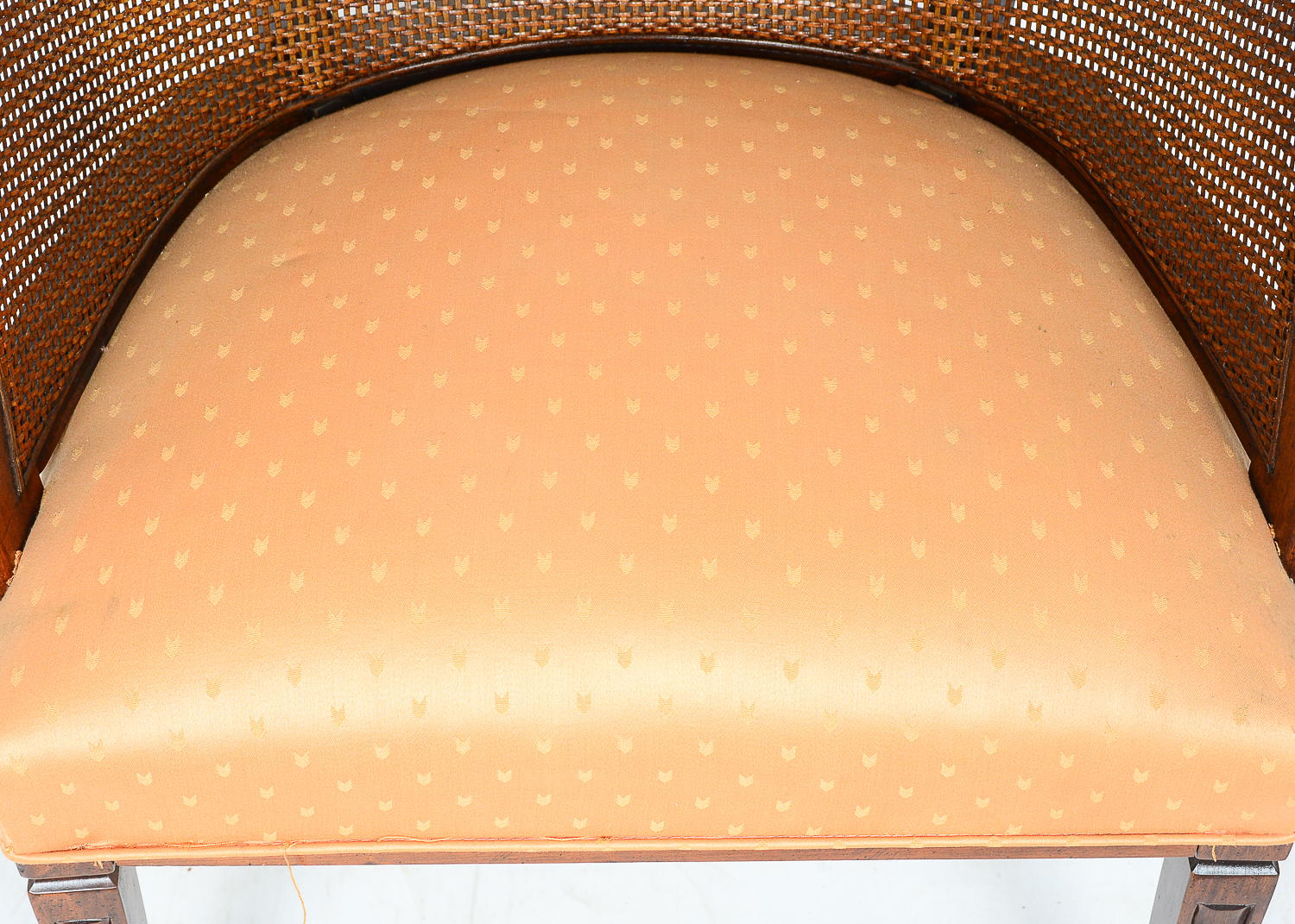 Two Cane Back Barrel Chairs