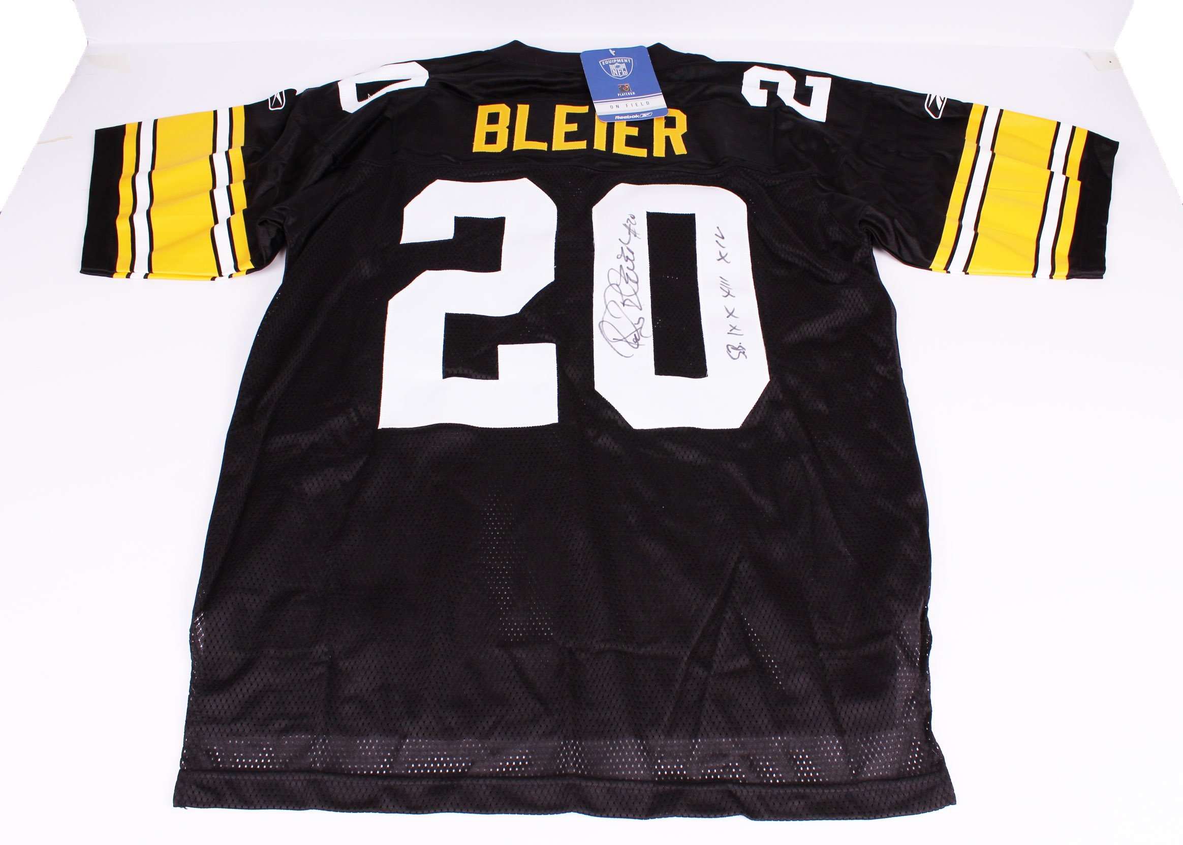 Signed Pittsburgh Steelers Rocky Bleier Super Bowl XIV Jersey