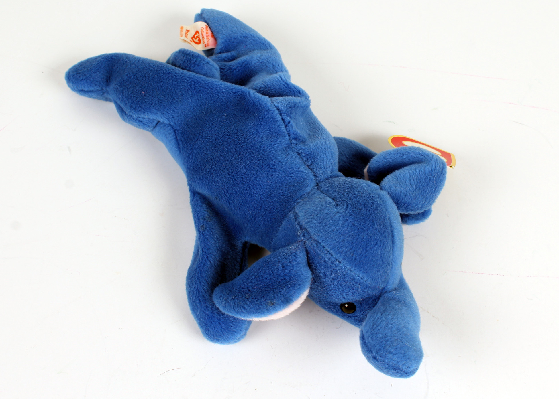 1995 TY Royal Blue Peanut Elephant Beanie Baby