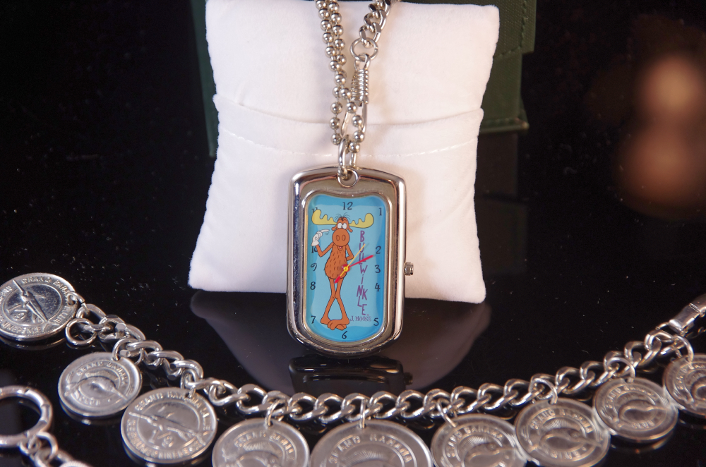 Ward Productions Bullwinkle Pendant Watch and Charm Bracelets
