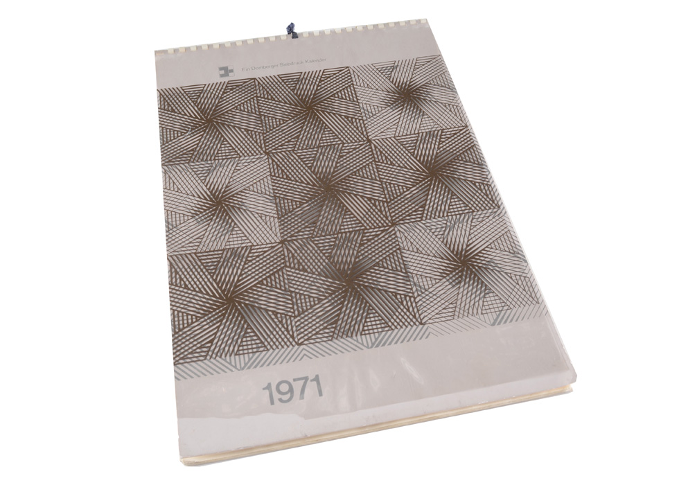 German 1971 Ein Domberger Siebdruck Kalender