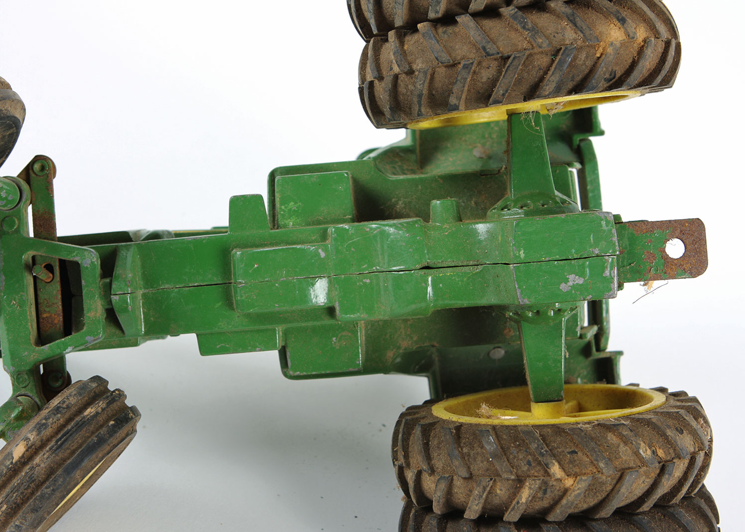 Vintage John Deere Die Cast Metal Tractor Toy