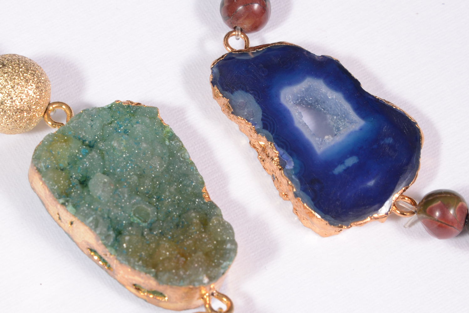 Pair of Beaded Geode Bracelets