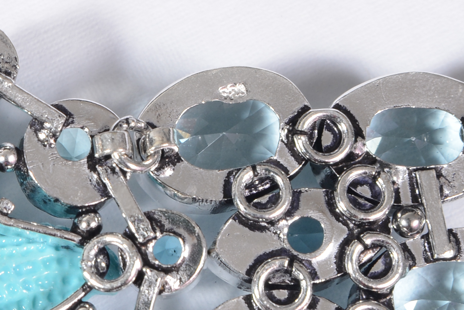 Sterling Silver Bracelet with Blue Starfish