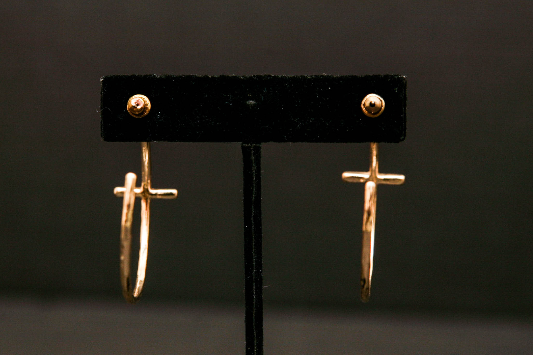 Hammered Gold Tone Hoops