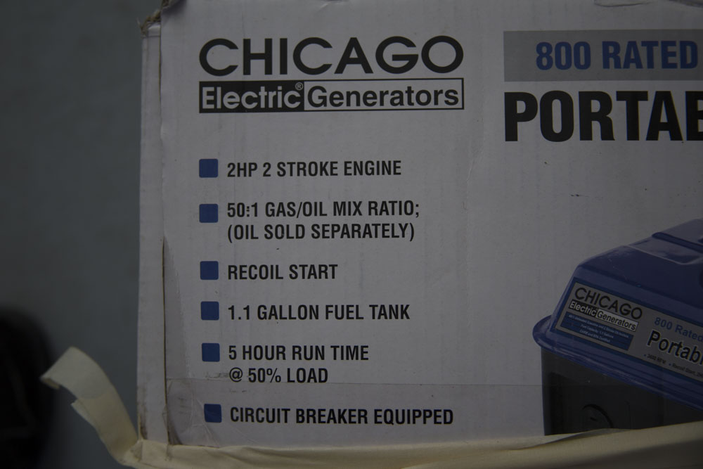 Chicago Electric Portable Generator