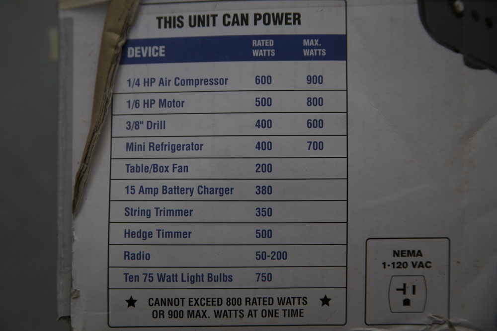Chicago Electric Portable Generator
