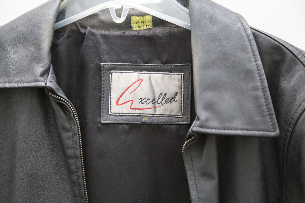 Women's Black Leather Jacket, Size Medium