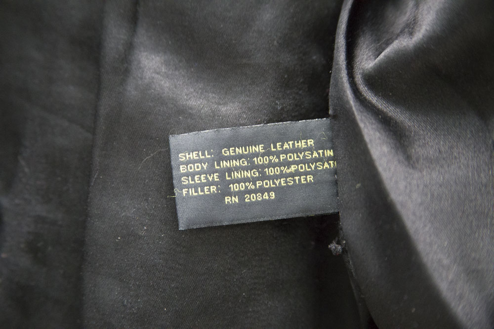 Women's Black Leather Jacket, Size Medium