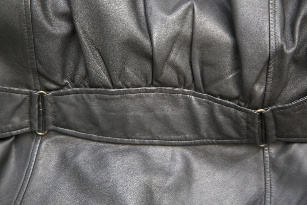 Women's Black Leather Jacket, Size Medium